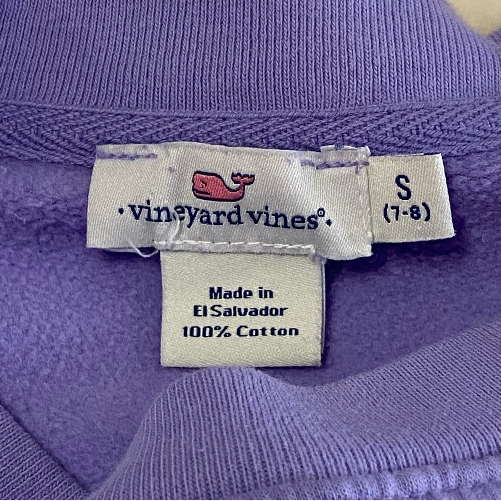 VINEYARD VINES / Purple Sweatshirt Size S(7-8) - Picture 3 of 10
